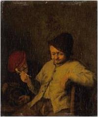 Adriaen van ostade The Smoker and the Drunkard. Norge oil painting art